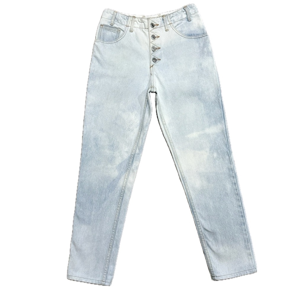 👖🛼 GEORGES MARCIANO for GUESS Acid-Wash‎ 5-Button Jeans | VTG 80s USA Sz 28 - Picture 2 of 6